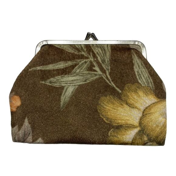 Pair of Vintage Nesting Kiss Clasp Felt Coin Purses Cosmetic Bags - Picture 4 of 12